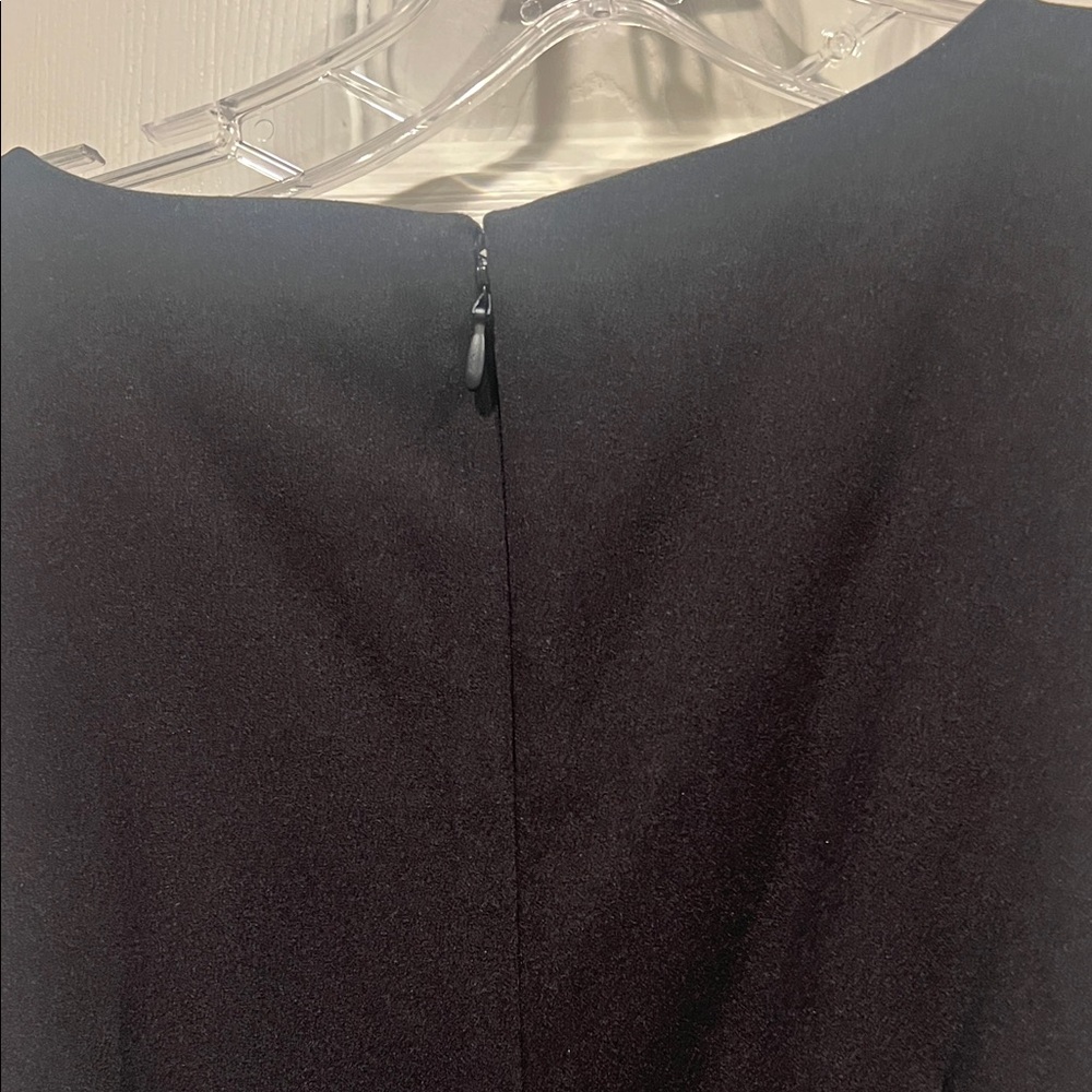 NWT-Calvin Klein Black Ruched Midi Dress - Picture 9 of 11